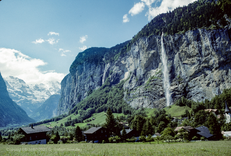 Staubbachfall from the train going up to Wengen