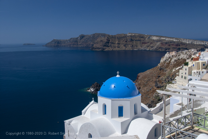 Street view in town of Ia on Santorini.