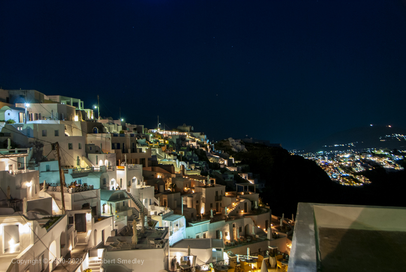 Imeroglivi with Fira in the distance, Santorini