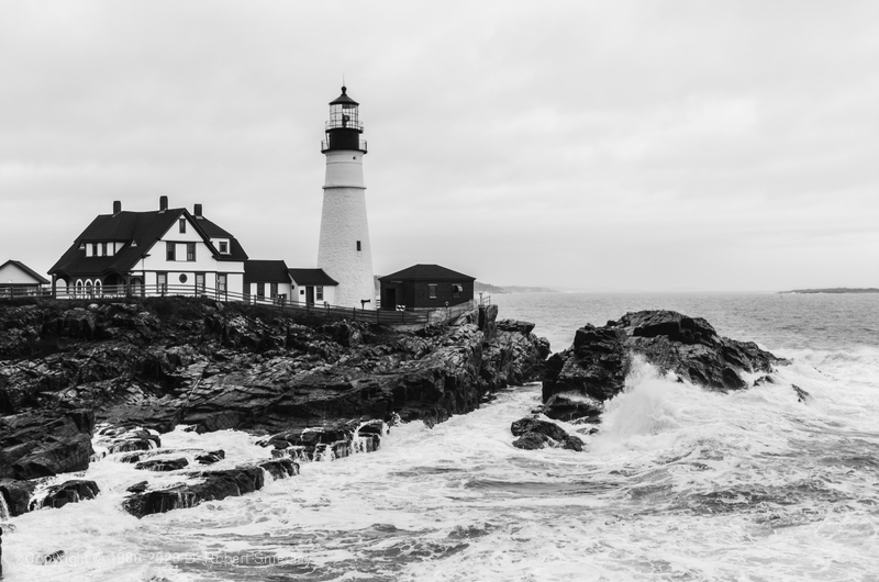 Portland Head Light. Oldest lighthouse in Maine, commissioned in 1787 by George Washington.