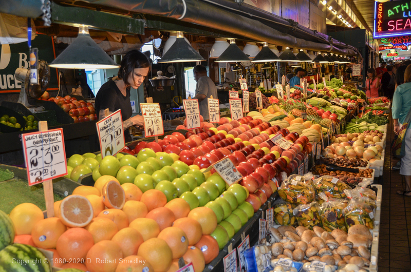 Pike Place Market fruit stall.